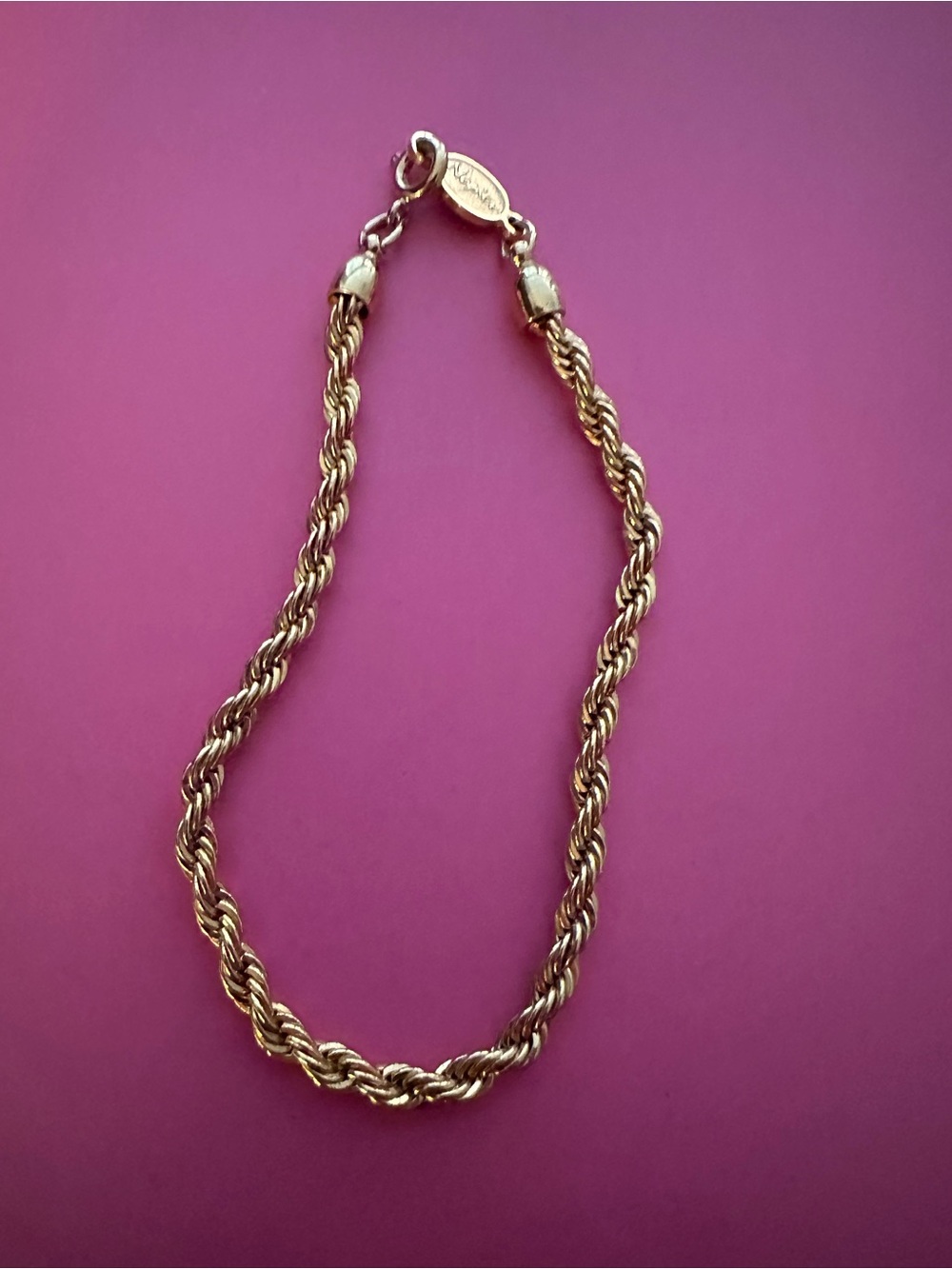 Napier vintage gold tone rope chain bracelet
